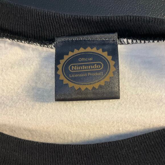 Nintendo Old School Black and White Retro Quarter Sleeve T-Shirt Size L - Picture 4 of 8